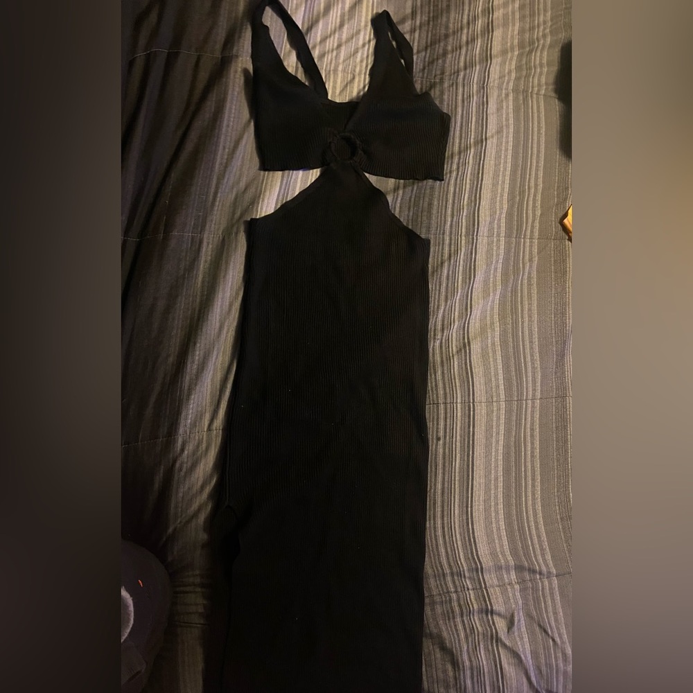 Black cut out dress